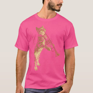 Funny Jazz Shirt Cat met trompet jazzmuziek Shi