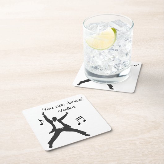 Funny "Je kunt dansen" (Vodka leugens) Kartonnen Onderzetters (Insitu)