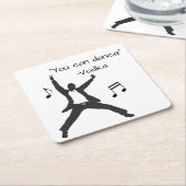 Funny "Je kunt dansen" (Vodka leugens) Kartonnen Onderzetters (Schuin)