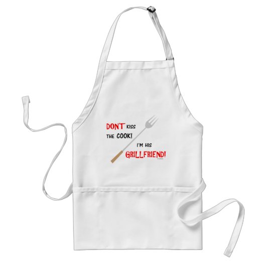 Funny Jealous Vriendin BBQ Apron Standaard Schort (Voorkant)