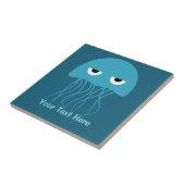 Funny Jellyfish aangepaste keramische tegels Tegeltje (Zijkant)