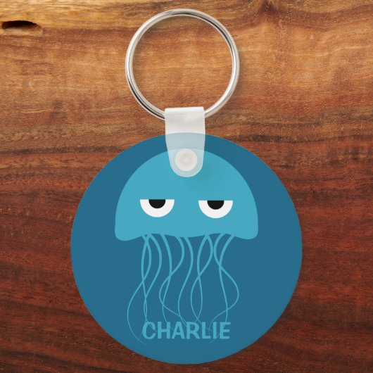 Funny Jellyfish aangepaste sleutelketens Sleutelhanger (Voorkant)