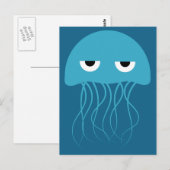 Funny Jellyfish briefkaart (Voorkant / Achterkant)