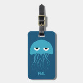 Funny Jellyfish custom bagagelabel (Voorkant verticaal)