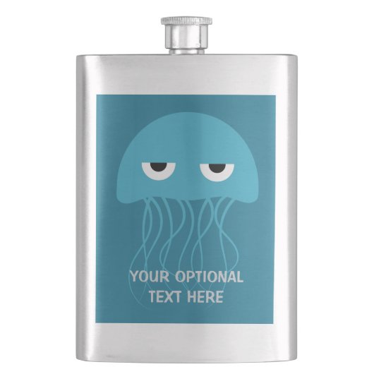 Funny Jellyfish Custom Flask Heupfles (Voorkant)