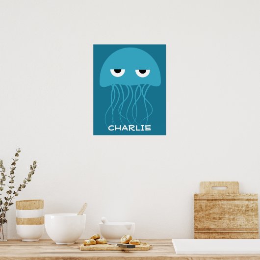 Funny Jellyfish poster (Keuken)