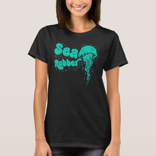 Funny Jellyfish Sea Rubber T-shirt (Voorkant)