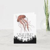 Funny Jellyfish Valentine's Day Kaart (Voorkant)