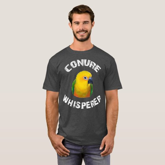 Funny Jenday Conure Apparel Conure Whisperer T-shirt (Voorkant volledig)