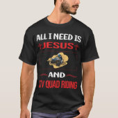 Funny Jesus ATV Quad Riding T-shirt (Voorkant)