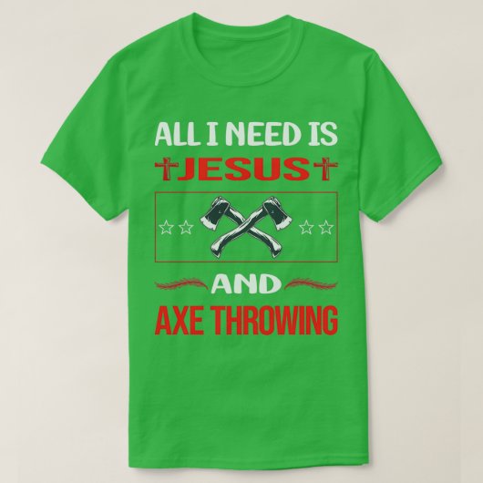 Funny Jesus Ax die Classic TShirt gooit (Design voorkant)