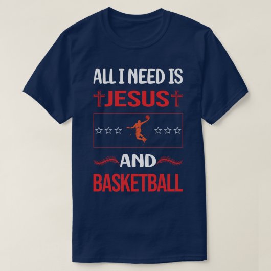 Funny Jesus Basketball T-shirt (Design voorkant)