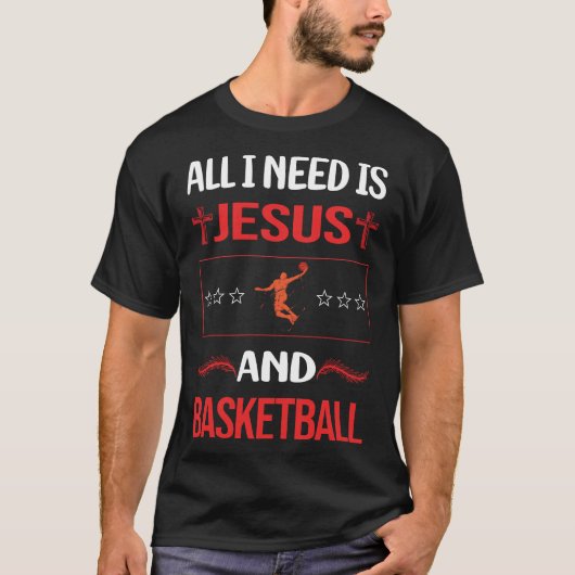 Funny Jesus Basketball T-shirt (Voorkant)