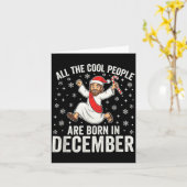 Funny Jesus Born In December Christmas Birthday Hu Kaart (Gele Bloem)