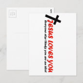 Funny Jesus Briefkaart (Voorkant / Achterkant)