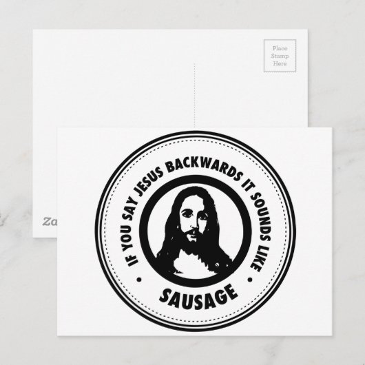 Funny Jesus Briefkaart (Voorkant / Achterkant)