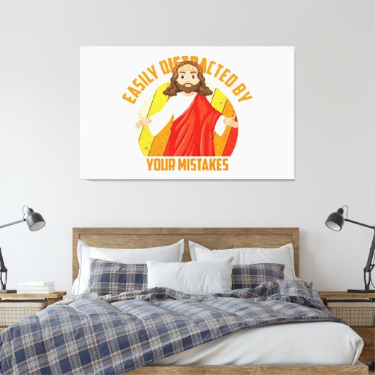 Funny Jesus Canvas Afdruk (Insitu (Slaapkamer))
