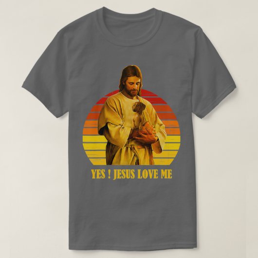 Funny Jesus die Dachshund Dog draagt T-shirt (Design voorkant)