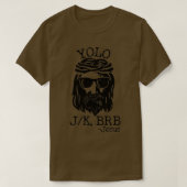 Funny Jesus Easter YOLO JK BRB Textiel T-shirt (Design voorkant)