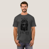 Funny Jesus Easter YOLO JK BRB Textiepremie T-shirt (Voorkant volledig)