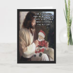 Funny Jesus en Santa Feestdagen Kaart<br><div class="desc">Grappig kerstkaartje voor de kerstman en Jezus voor atheïsten die christenen zullen beledigen met hun grappige beelden en slogan van Jezus en Kerstman.</div>