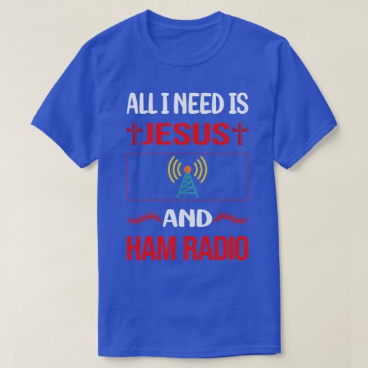 Funny Jesus Ham Radio Amateur Radio T-shirt (Design voorkant)