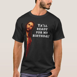 Funny Jesus Happy Birthday kerstcadeau Classic T-shirt