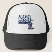 Funny Jesus Hockey Trucker Pet (Voorkant)