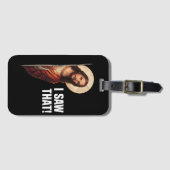 Funny Jesus "I Saw That" Christian meme design Bagagelabel (Voorkant (horizontaal))