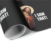 Funny Jesus "I Saw That" Christian meme design Cadeaupapier (Rol Hoek)
