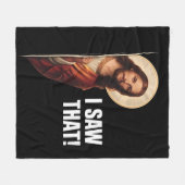Funny Jesus "I Saw That" Christian meme design Fleece Deken (Voorkant (Horizontaal))