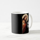 Funny Jesus "I Saw That" Christian meme design Koffiemok (Voorkant rechts)