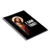 Funny Jesus "I Saw That" Christian meme design Notitieboek (Rechterzijde)