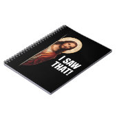 Funny Jesus "I Saw That" Christian meme design Notitieboek (Linkerzijde)