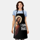 Funny Jesus "I Saw That" Christian meme design Schort (Gedragen)