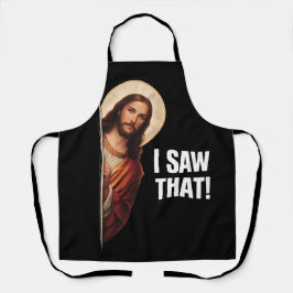 Funny Jesus "I Saw That" Christian meme design Schort