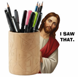 Funny Jesus I Saw That Humor Joke 2D Desk Statue Staand Fotobeeldje