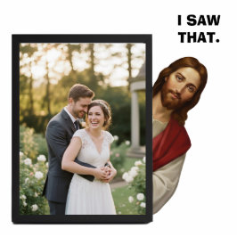 Funny Jesus I Saw That Joke 2D Desk Photo Frame Staand Fotobeeldje