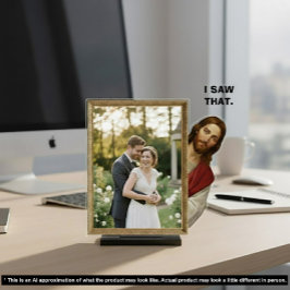 Funny Jesus I Saw That Joke 2D Desk Picture Frame Staand Fotobeeldje