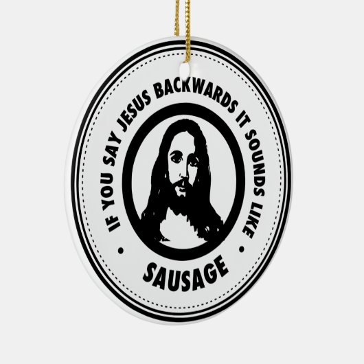 Funny Jesus Keramisch Ornament (Rechts)