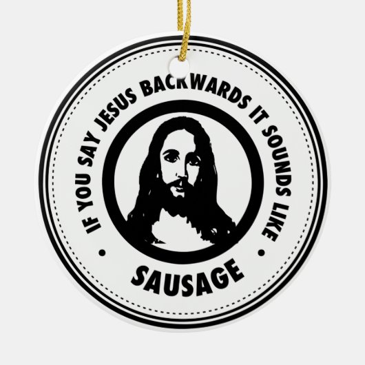 Funny Jesus Keramisch Ornament (Voorkant)