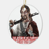 Funny jesus keramisch ornament (Links)