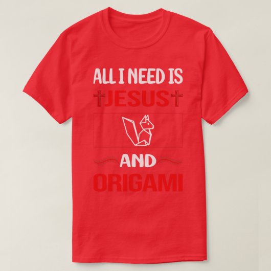 Funny Jesus Origami T-shirt (Design voorkant)