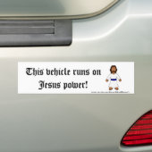 Funny Jesus Power Bumpersticker (Op auto)