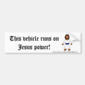 Funny Jesus Power Bumpersticker (Voorkant)