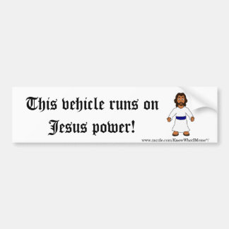 Funny Jesus Power Bumpersticker