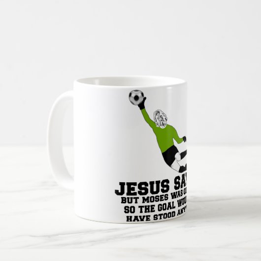 Funny Jesus redt Koffiemok (Voorkant links)
