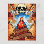 Funny Jesus rock Briefkaart (Voorkant)