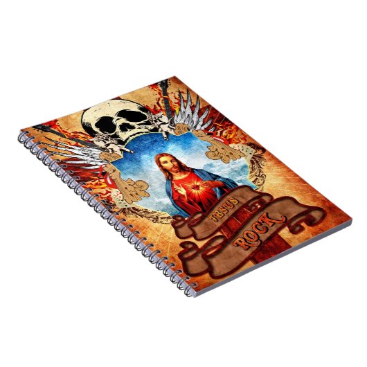 Funny Jesus rock Notitieboek (Rechterzijde)
