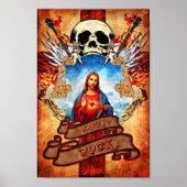 Funny Jesus rock Poster (Voorkant)